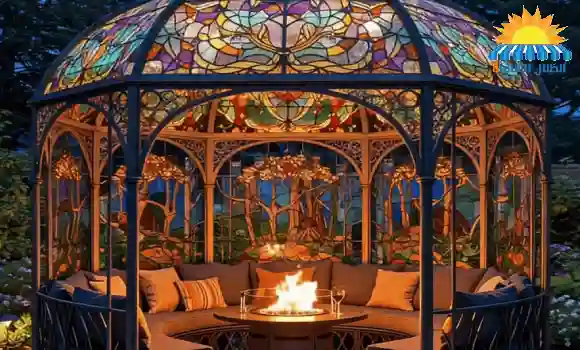 تركيب مظلات دائرية بمواد متينة مناسبة للحدائق والمناطق الخارجية