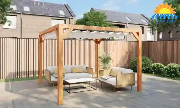 تصميم مظلات برجولات للحدائق لتغطية المساحات المفتوحة في المنازل والاستراحات